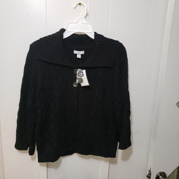 croft & barrow Sweaters - Med Weight Short 2-Button Cardigan Sweater